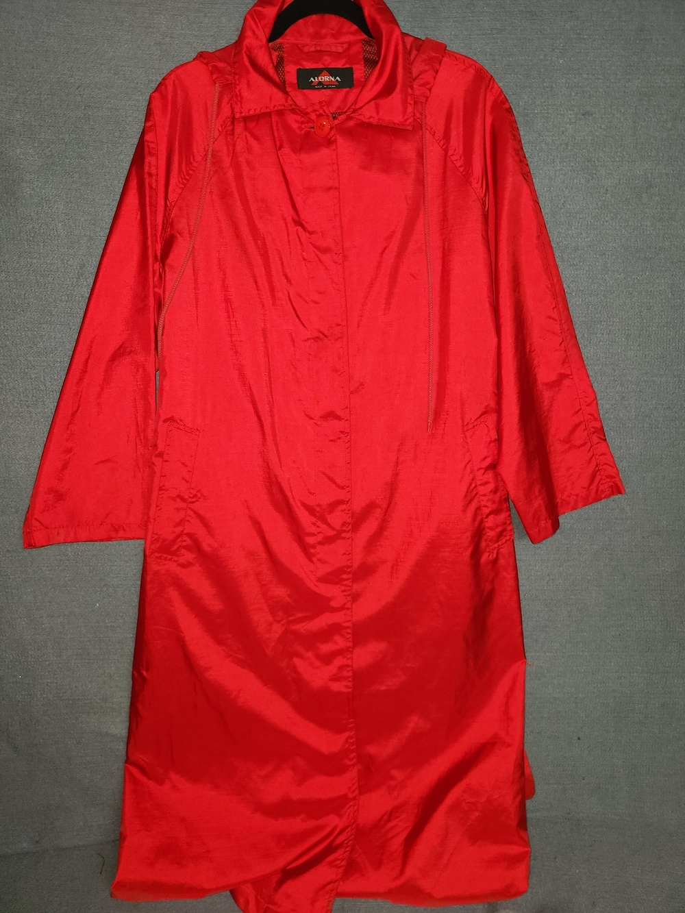 Alorna Red Lightweight Vintage Raincoat Jacket #391
